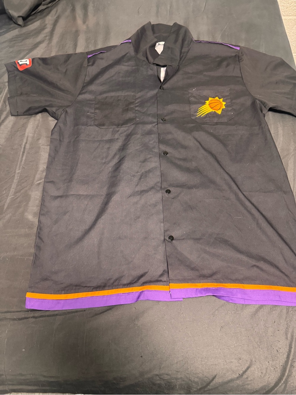 Phoenix Suns Inspired Black Short-Sleeve Mechanic Shirt